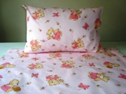 Detské postelné prádlo macko ružový